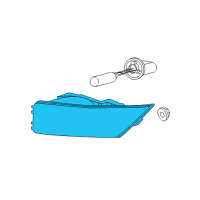 OEM Saturn Ion Lamp Asm, Front Fog Diagram - 15819887