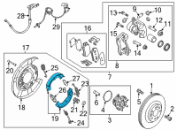 OEM 2016 Hyundai Genesis Shoe & Lining Kit-Rear Brake Diagram - 58305-B1A00