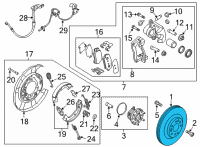 OEM 2017 Kia K900 Disc Assembly-Rear Brake Diagram - 584113M300