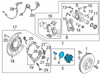 OEM Hyundai Genesis Rear Wheel Hub And Bearing Assembly Diagram - 52730-B1051