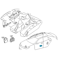 OEM 2013 Toyota Camry Side Sensor Diagram - 89831-06070