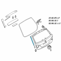 OEM 2012 BMW M3 Gas Pressurized Spring For Trunk Lid Diagram - 51-24-7-127-875
