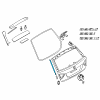 OEM 2009 BMW 335i Gas Pressurized Spring For Trunk Lid Diagram - 51-24-7-127-875