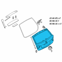 OEM BMW 328xi Trunk Lid Diagram - 41-62-7-166-105