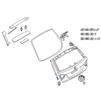 OEM BMW 328xi Bracket Gas Press.Spring Left Diagram - 51-24-7-127-877