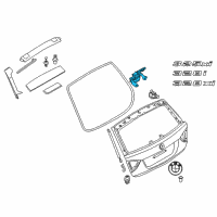 OEM 2012 BMW 328i xDrive Left Trunk Lid Hinge Diagram - 41-62-7-152-675
