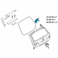 OEM 2006 BMW 325xi Left Trunk Lid Hinge Diagram - 41-62-7-152-675