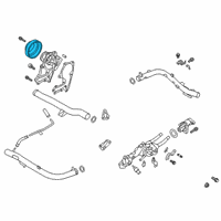 OEM 2014 Hyundai Santa Fe Pulley-Coolant Pump Diagram - 25221-3CGA0