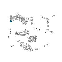 OEM Honda Rubber, RR. Sub-Frame Insulator (Lower) Diagram - 50362-STX-A01