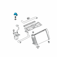 OEM 1995 Chevrolet Camaro Engine Coolant Outlet Diagram - 10151656