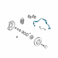 OEM Toyota Tundra Front Speed Sensor Diagram - 89542-34030