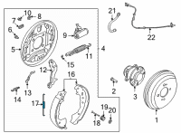 OEM Nissan Versa Spring-Adjusting, Rear Brake Diagram - 44213-5RB0A