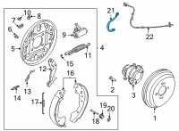 OEM Nissan Versa Hose Assy-Brake, Rear Diagram - 46210-5RB5A