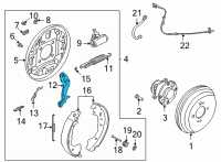 OEM Nissan Lever Assy-Toggle, LH Diagram - 44050-5RB0A