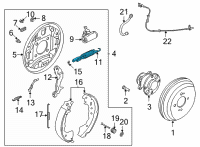 OEM Nissan Adjuster Assy-Rear Brake, LH Diagram - 44201-5RB0A