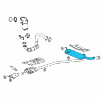 OEM Buick Rear Muffler Diagram - 42737785