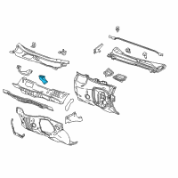 OEM 2011 GMC Terrain Cowl Panel Plug Diagram - 15825905