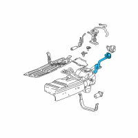 OEM 2004 Ford Explorer Sport Trac Filler Pipe Diagram - 5L2Z-9034-AA