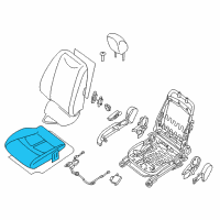 OEM Nissan Leaf Trim & Pad Assembly-Cushion, Front Seat RH Diagram - 87320-3NF3A