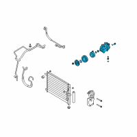 OEM 2005 Chevrolet Aveo Compressor Assembly Diagram - 95234615