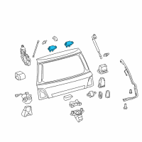 OEM 2020 Lexus LX570 Hinge Assembly, Back Doo Diagram - 68810-60021