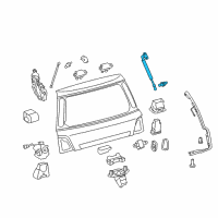 OEM 2017 Lexus LX570 Back Door Stay Assembly, Right Diagram - 68950-0WB00