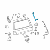 OEM 2010 Lexus LX570 Back Door Stay Assembly, Left Diagram - 68960-69165