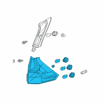 OEM Honda CR-V Light Assy, R Tail Diagram - 33500-T1W-A01