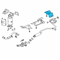 OEM Honda Accord Plate, R. Muffler Baffle Diagram - 74651-TVA-A00