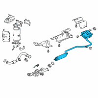 OEM 2022 Honda Accord Muffler, Exhuast Diagram - 18307-TWA-A07