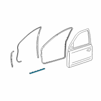 OEM 2002 Lincoln LS Lower Weatherstrip Diagram - XW4Z-5420758-AA