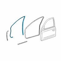 OEM 2001 Lincoln LS Weather Strip Diagram - XW4Z5420708AAA