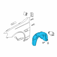 OEM 2016 Chevrolet Caprice Fender Liner Diagram - 92270537