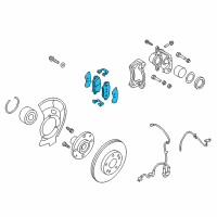 OEM 2013 Hyundai Elantra GT Front Disc Brake Pad Kit Diagram - 58101-A5A00