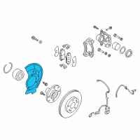 OEM 2014 Hyundai Veloster Cover-Front Brake Disc Dust RH Diagram - 51756-A5000