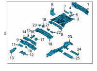 OEM Hyundai Tucson PANEL COMPLETE-REAR FLOOR Diagram - 65500-P0000