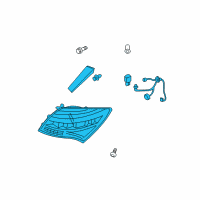OEM 2009 Acura RL Taillight Assembly, Passenger Side Diagram - 33500-SJA-A13
