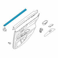 OEM 2016 Nissan Altima WEATHERSTRIP-Rear RH In Diagram - 82834-3TA1A