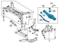 OEM 2022 Hyundai Sonata Arm Complete-RR LWR, LH Diagram - 55210-L0000