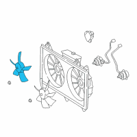 OEM 2001 Lexus LS430 Fan Diagram - 16361-50060