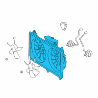 OEM 2005 Lexus LS430 Shroud, Fan Diagram - 16711-50110