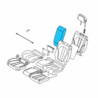 OEM 2022 BMW X7 COVER, BACKREST, CENTER, LEA Diagram - 52-20-8-493-805