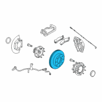 OEM 2014 GMC Sierra 3500 HD Front Brake Rotor Assembly Diagram - 23118117