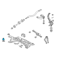 OEM 1998 Honda Accord Insulator A, Sub-Frame Mounting Diagram - 50230-S87-A00