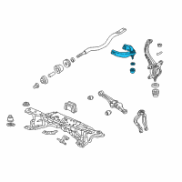 OEM Honda Accord Arm, Left Front (Upper) Diagram - 51460-S84-A01