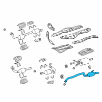 OEM 2018 Toyota Sequoia Tailpipe Diagram - 17430-0S021