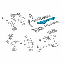 OEM 2010 Toyota Sequoia Heat Shield Diagram - 58156-0C011