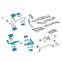 OEM 2007 Toyota Tundra Front Pipe Diagram - 17450-0S140