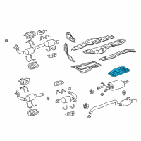 OEM 2012 Toyota Sequoia Heat Shield Diagram - 58157-0C010