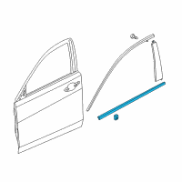 OEM 2020 Acura TLX Molding, Front Right Door Diagram - 72410-TZ3-A11